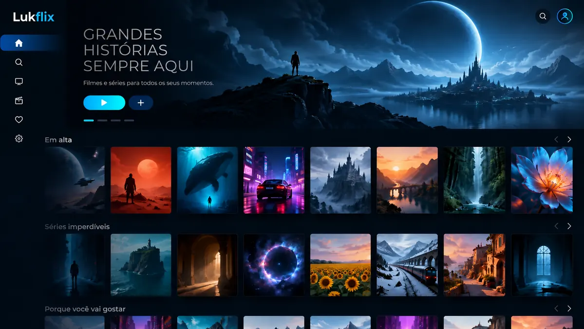 Lukflix: catálogo de filmes e séries com interface de streaming